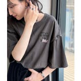 ほどよい甘さと抜け感を。大人かわいい綿100%袖フリル胸刺繍トップス(半袖) | Classical Elf  | 詳細画像25 