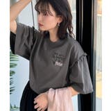 ほどよい甘さと抜け感を。大人かわいい綿100%袖フリル胸刺繍トップス(半袖) | Classical Elf  | 詳細画像30 