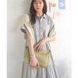 異素材ミックスが目を惹く。胸刺繍ポロ衿布帛切り替えカットティアードワンピース（半… | Classical Elf  | 詳細画像19 