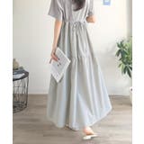 異素材ミックスが目を惹く。胸刺繍ポロ衿布帛切り替えカットティアードワンピース（半… | Classical Elf  | 詳細画像24 