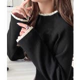 色っぽさと着回し力を兼ね備えた主役級ニット。スカラップ配色デザインニットプルオー… | Classical Elf  | 詳細画像13 