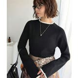 色っぽさと着回し力を兼ね備えた主役級ニット。スカラップ配色デザインニットプルオー… | Classical Elf  | 詳細画像15 