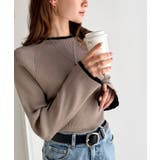 色っぽさと着回し力を兼ね備えた主役級ニット。スカラップ配色デザインニットプルオー… | Classical Elf  | 詳細画像20 