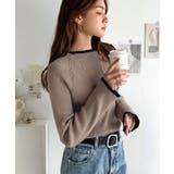 色っぽさと着回し力を兼ね備えた主役級ニット。スカラップ配色デザインニットプルオー… | Classical Elf  | 詳細画像22 