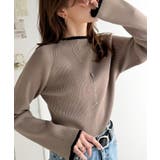 色っぽさと着回し力を兼ね備えた主役級ニット。スカラップ配色デザインニットプルオー… | Classical Elf  | 詳細画像23 