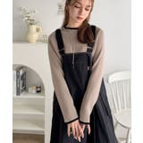 色っぽさと着回し力を兼ね備えた主役級ニット。スカラップ配色デザインニットプルオー… | Classical Elf  | 詳細画像28 