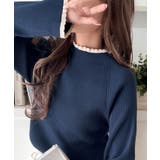 色っぽさと着回し力を兼ね備えた主役級ニット。スカラップ配色デザインニットプルオー… | Classical Elf  | 詳細画像30 