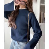 色っぽさと着回し力を兼ね備えた主役級ニット。スカラップ配色デザインニットプルオー… | Classical Elf  | 詳細画像33 