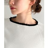 色っぽさと着回し力を兼ね備えた主役級ニット。スカラップ配色デザインニットプルオー… | Classical Elf  | 詳細画像38 