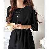 1枚で完成する、究極の大人カジュアル。半袖スウェットチュールドッキングワンピース | Classical Elf  | 詳細画像8 