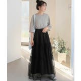 1枚で完成する、究極の大人カジュアル。半袖スウェットチュールドッキングワンピース | Classical Elf  | 詳細画像12 