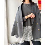 大人のきれいめカジュアル、体型も美しくカバー。裾レースカットソードッキングTシャ… | Classical Elf | 詳細画像42