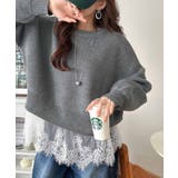 パッと着て、オシャレ完了◎裾レースドッキングニットプルオーバー(長袖) | Classical Elf | 詳細画像29