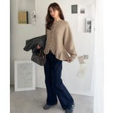 ふわっと甘く、上品に。フリルが彩る、ふわもちフリル金ボタンニットカーディガン(長… | Classical Elf | 詳細画像29