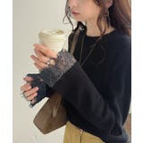 今っぽく、上品に。袖口レースドッキング リブトップス (長袖) | Classical Elf | 詳細画像10