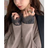 モカ | 今っぽく、上品に。袖口レースドッキング リブトップス (長袖) | Classical Elf