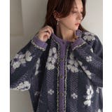 一枚で、レトロ可愛いの全部盛り。花柄ジャガード×ゴールドボタン フリンジニットカ… | Classical Elf | 詳細画像24