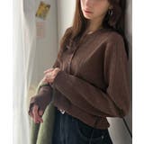 透かし柄にひと目惚れ♪大人フェミニン、アイレット柄ヘンリーネックニット (長袖) | Classical Elf | 詳細画像24