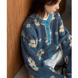 レトロな花柄に、ひと目惚れ。前後2WAY花柄ジャガードフリンジ使いヘンリーネック… | Classical Elf | 詳細画像10