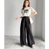 ゆるっとキメる、タックで魅せる。裾ドロスト入り前後タックワイドパンツ | Classical Elf  | 詳細画像8 