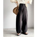 ゆるっとキメる、タックで魅せる。裾ドロスト入り前後タックワイドパンツ | Classical Elf  | 詳細画像14 