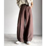 ゆるっとキメる、タックで魅せる。裾ドロスト入り前後タックワイドパンツ | Classical Elf  | 詳細画像15 