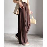 ゆるっとキメる、タックで魅せる。裾ドロスト入り前後タックワイドパンツ | Classical Elf  | 詳細画像22 