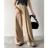 ゆるっとキメる、タックで魅せる。裾ドロスト入り前後タックワイドパンツ | Classical Elf  | 詳細画像25 