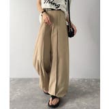 ゆるっとキメる、タックで魅せる。裾ドロスト入り前後タックワイドパンツ | Classical Elf  | 詳細画像27 