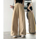 ゆるっとキメる、タックで魅せる。裾ドロスト入り前後タックワイドパンツ | Classical Elf  | 詳細画像28 