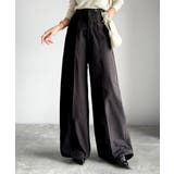 ゆるっとキメる、タックで魅せる。裾ドロスト入り前後タックワイドパンツ | Classical Elf  | 詳細画像1 