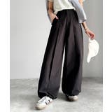 ゆるっとキメる、タックで魅せる。裾ドロスト入り前後タックワイドパンツ | Classical Elf  | 詳細画像5 