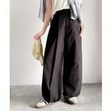 ゆるっとキメる、タックで魅せる。裾ドロスト入り前後タックワイドパンツ | Classical Elf  | 詳細画像6 