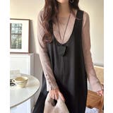 着心地ラクチン×お洒落見え♪深Uネックオールインワンサロペットパンツ | Classical Elf  | 詳細画像8 