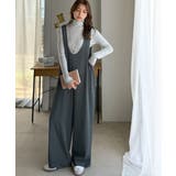 着心地ラクチン×お洒落見え♪深Uネックオールインワンサロペットパンツ | Classical Elf  | 詳細画像13 