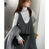 チャコール | 着心地ラクチン×お洒落見え♪深Uネックオールインワンサロペットパンツ | Classical Elf 