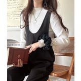 着心地ラクチン×お洒落見え♪深Uネックオールインワンサロペットパンツ | Classical Elf  | 詳細画像6 