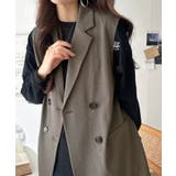 いつものコーデに重ねるだけ。即、今っぽこなれ感。ダブルジャケットジレベスト | Classical Elf  | 詳細画像11 