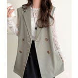 いつものコーデに重ねるだけ。即、今っぽこなれ感。ダブルジャケットジレベスト | Classical Elf  | 詳細画像16 