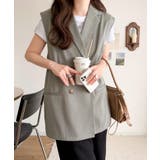 いつものコーデに重ねるだけ。即、今っぽこなれ感。ダブルジャケットジレベスト | Classical Elf  | 詳細画像21 