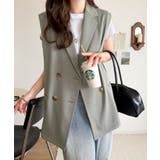 いつものコーデに重ねるだけ。即、今っぽこなれ感。ダブルジャケットジレベスト | Classical Elf  | 詳細画像23 