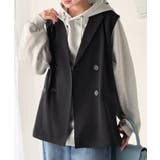 いつものコーデに重ねるだけ。即、今っぽこなれ感。ダブルジャケットジレベスト | Classical Elf  | 詳細画像26 