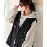 いつものコーデに重ねるだけ。即、今っぽこなれ感。ダブルジャケットジレベスト | Classical Elf  | 詳細画像2 