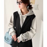 いつものコーデに重ねるだけ。即、今っぽこなれ感。ダブルジャケットジレベスト | Classical Elf  | 詳細画像6 