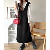 「1枚で2通り」着こなし自由自在♪ 深Uネック2wayワンピース | Classical Elf | 詳細画像3