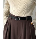 Aブラック | 上質レザーでスタイリングを格上げ◎牛床革ピンレススクエアーバックルレザーベルト | Classical Elf