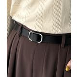 上質レザーでスタイリングを格上げ◎牛床革ピンレススクエアーバックルレザーベルト | Classical Elf  | 詳細画像6