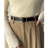 上質レザーでスタイリングを格上げ◎牛床革ピンレススクエアーバックルレザーベルト | Classical Elf  | 詳細画像8