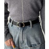 Bブラック | 上質レザーでスタイリングを格上げ◎牛床革ピンレススクエアーバックルレザーベルト | Classical Elf