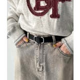 上質レザーでスタイリングを格上げ◎牛床革ピンレススクエアーバックルレザーベルト | Classical Elf  | 詳細画像1